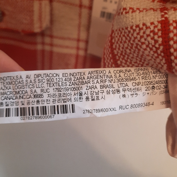 Zara Textured Waistcoat Vest Top Sleeveless Red White - Picture 11 of 14